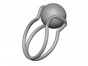 freshwater pearl ring 3D Model