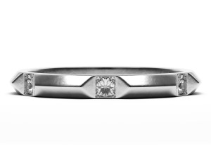 band ring with diamonds 3D Model