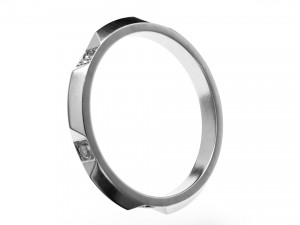band ring with diamonds 3D Model