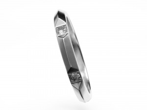band ring with diamonds 3D Model