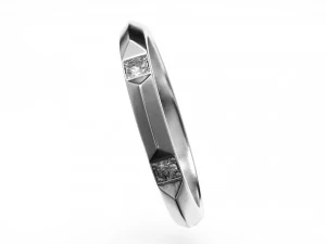 band ring with diamonds 3D Model