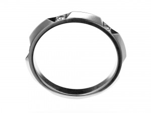 band ring with diamonds 3D Model