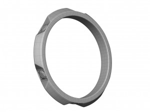 band ring with diamonds 3D Model