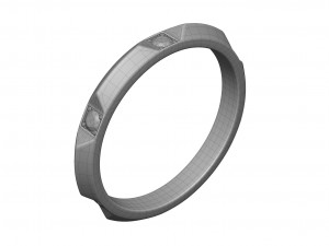 band ring with diamonds 3D Model