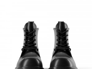 bottega veneta stride rubber lace up boots 3D Model