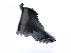 bottega veneta stride rubber lace up boots 3D 模型