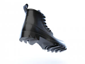 bottega veneta stride rubber lace up boots 3D Model