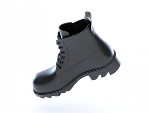bottega veneta stride rubber lace up boots 3D Model