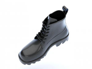 bottega veneta stride rubber lace up boots 3D Model