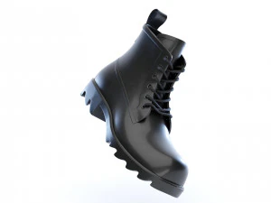 bottega veneta stride rubber lace up boots 3D Model