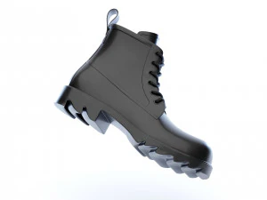 bottega veneta stride rubber lace up boots 3D Model