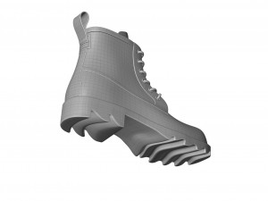 bottega veneta stride rubber lace up boots 3D 模型