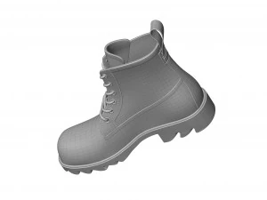bottega veneta stride rubber lace up boots 3D Model