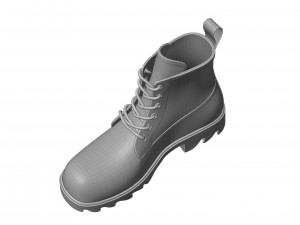 bottega veneta stride rubber lace up boots 3D 模型