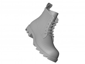 bottega veneta stride rubber lace up boots 3D 模型