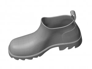 bottega veneta stride rubber ankle boots 3D Model