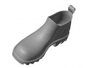 bottega veneta stride rubber ankle boots 3D Model