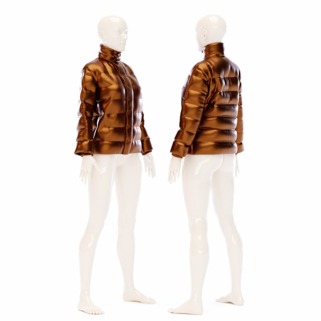 puffer jacket 3D Model .c4d .max .obj .3ds .fbx .stl .blend 