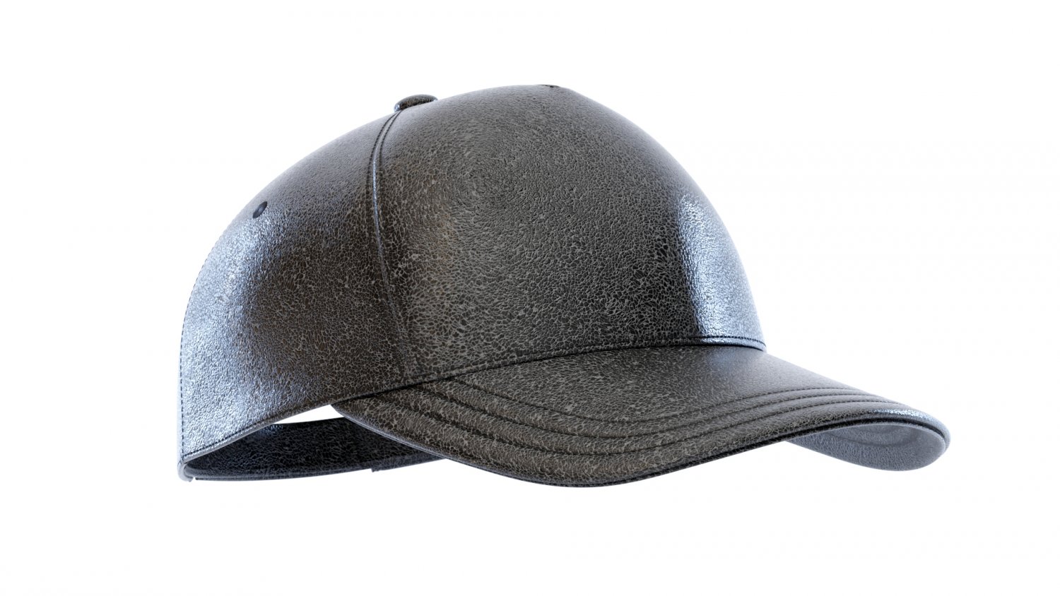 Leather Baseball Cap 3D Модель. 