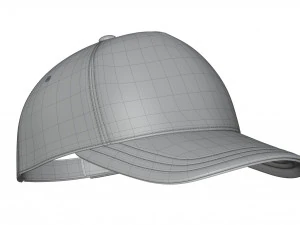 Leather Baseball Cap 3D Model