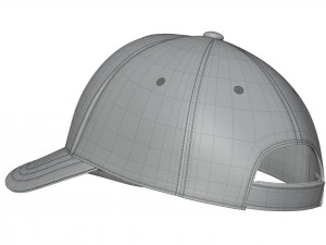 Leather Baseball Cap 3D Model