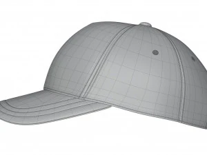 Leather Baseball Cap 3D Model