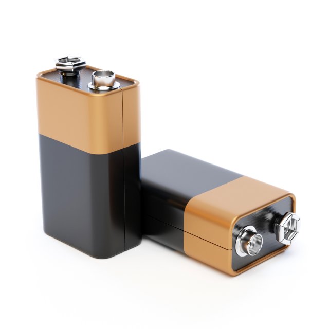 9V Battery Model 3D .c4d .max .obj .3ds .fbx .stl .blend 