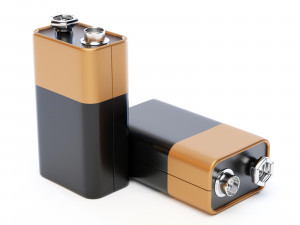 9V Battery 3D मॉडल