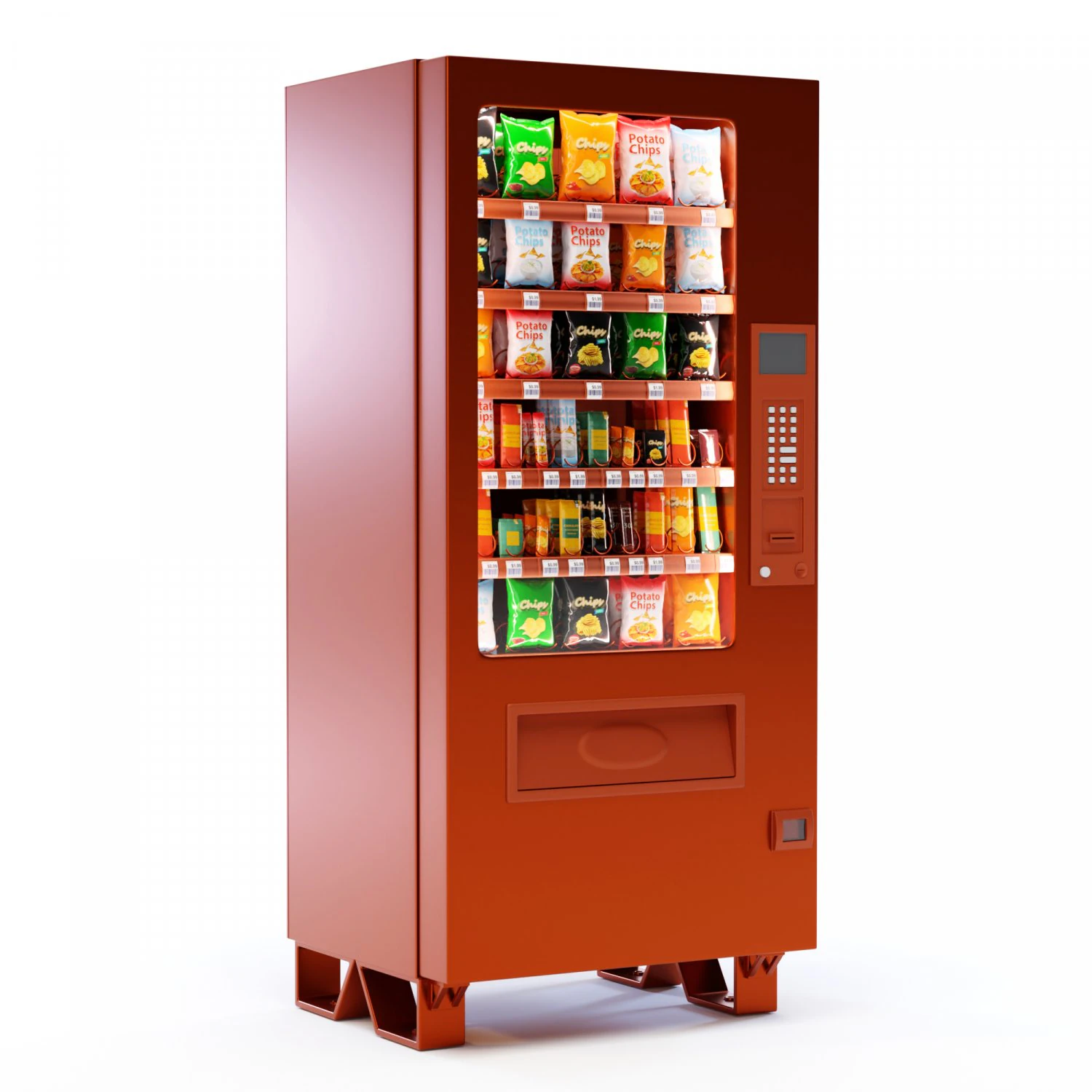 Vending Machine 3D Model .c4d .max .obj .3ds .fbx .stl .blend 