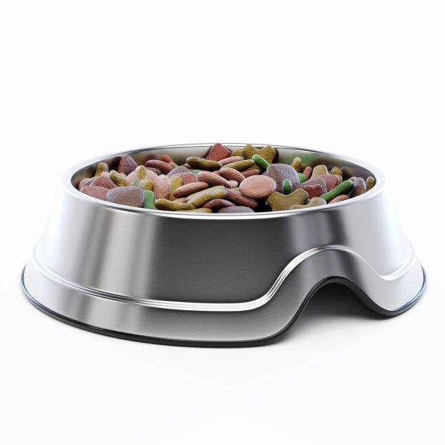 Pet Food Bowl 3D Модель .c4d .max .obj .3ds .fbx .stl .blend 