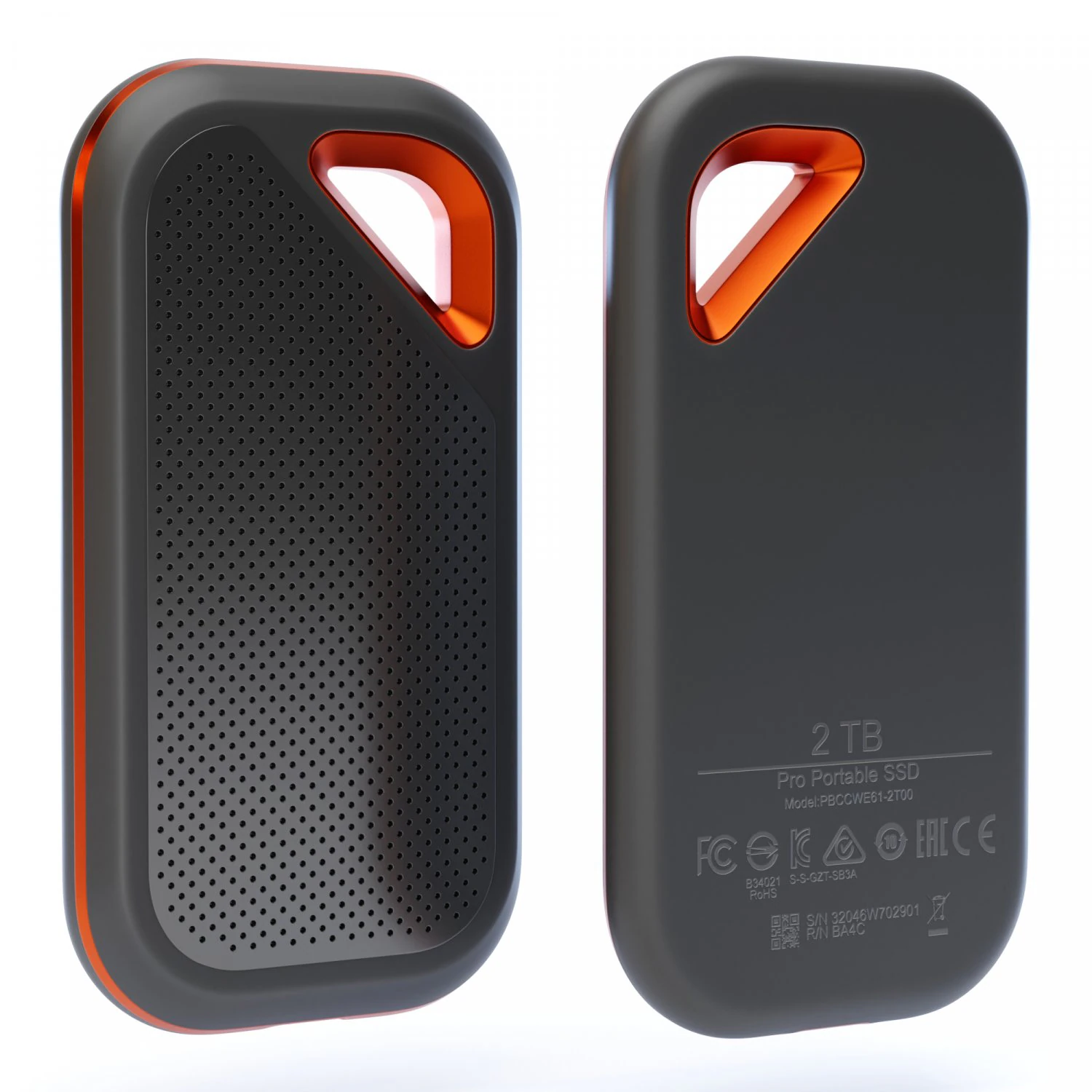SanDisk Extreme Pro Portable SSD 3D Model .c4d .max .obj .3ds .fbx .stl .blend