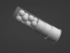 12 ga Buckshot 3D Model