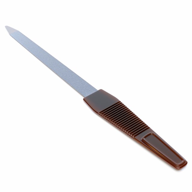 Nail File Model 3D .c4d .max .obj .3ds .fbx .stl .blend 