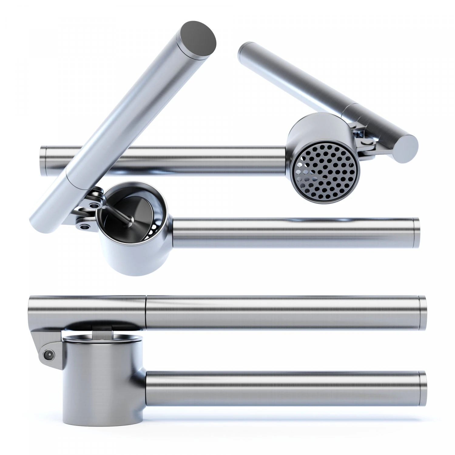 Koncis Garlic Press 3D Model .c4d .max .obj .3ds .fbx .stl .blend 