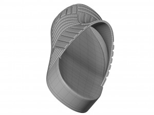 Bottega Veneta Slider Rubber Sandals 3D 모델