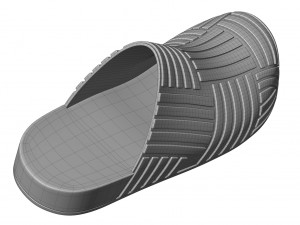 Bottega Veneta Slider Rubber Sandals 3D 모델