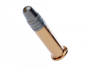 22 Long Rifle Bullet 3D Model