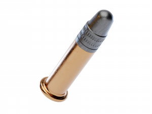 22 Long Rifle Bullet 3D Model