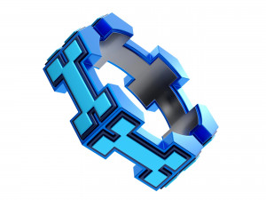 H Bone Ring 3D Модель