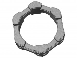 H Bone Ring 3D Модель
