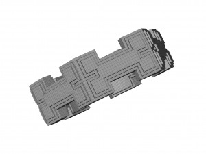 H Bone Ring 3D Модель