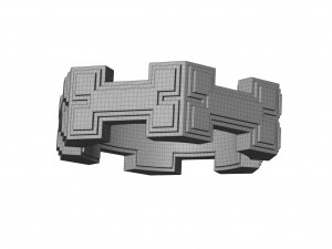 H Bone Ring 3D Модель