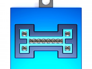 H Bone Pendant with Stones 3Dモデル