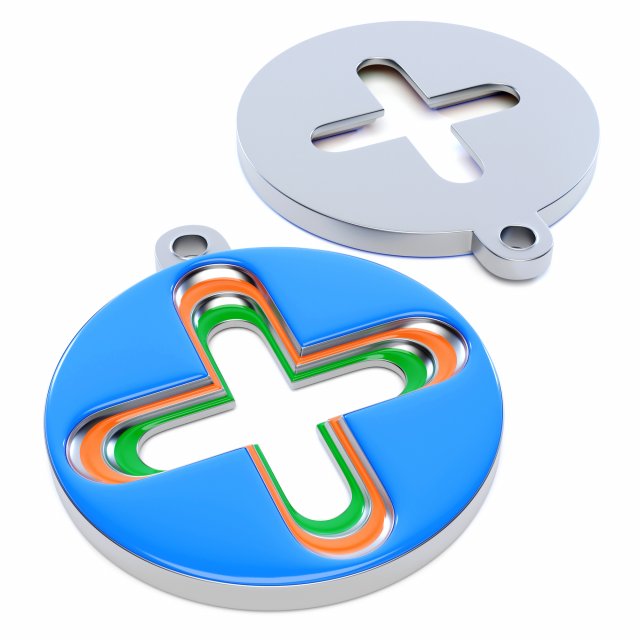 Plus Pendant 3D-Modell .c4d .max .obj .3ds .fbx .stl .blend 
