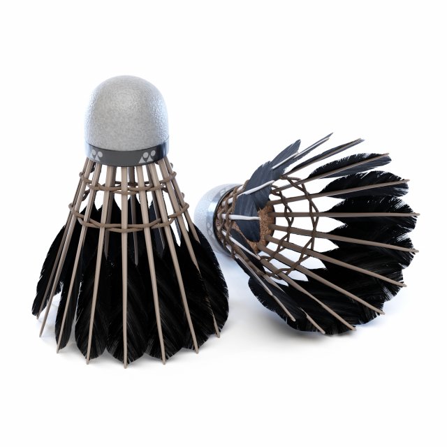 Shuttlecock 3D Model .c4d .max .obj .3ds .fbx .stl .blend 
