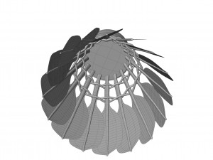 Shuttlecock 3D Model