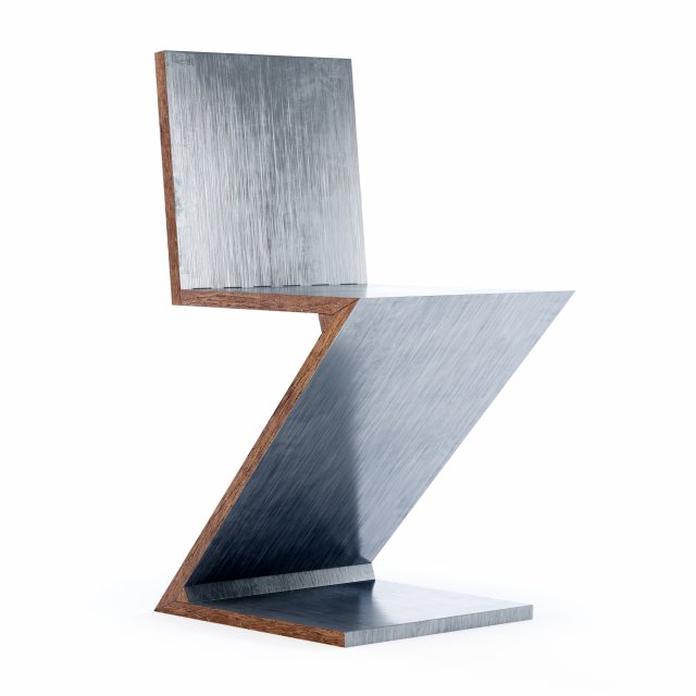 Zig Zag Chair Modelo 3D .c4d .max .obj .3ds .fbx .stl .blend 