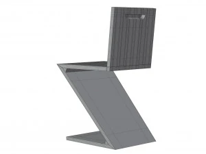 Стілець Zig Zag 3D Модель