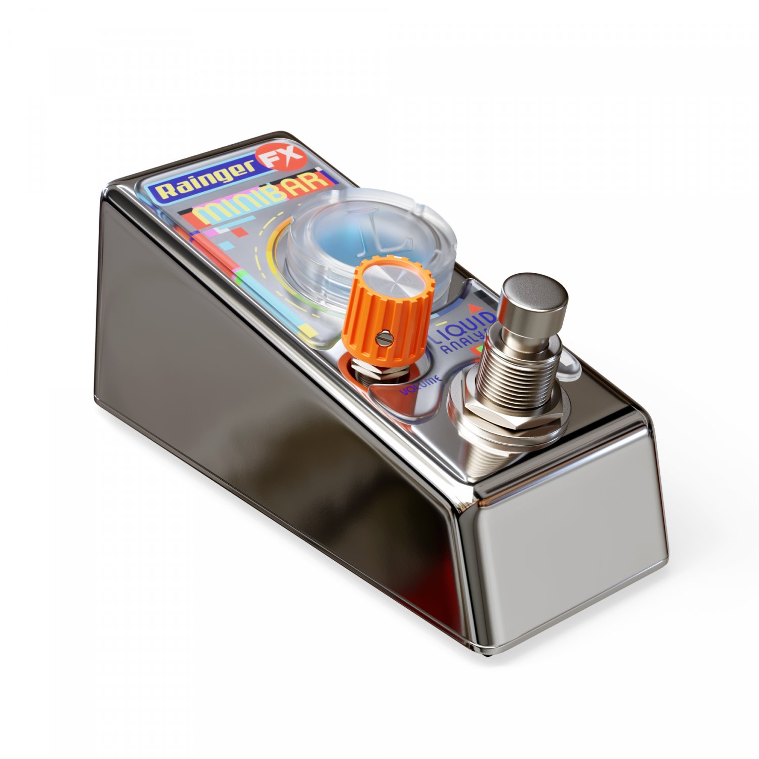 Rainger FX Minibar Liquid Analyser Pedal 3D Model in Audio 3DExport