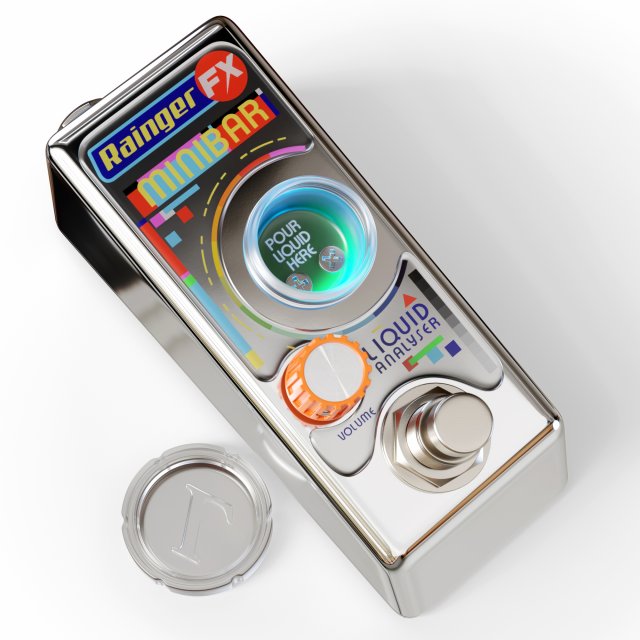 Rainger FX Minibar Liquid Analyser Pedal 3D Model in Ses 3DExport